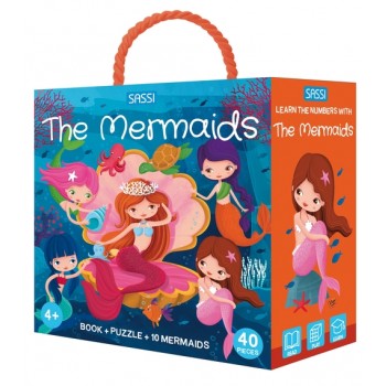 Sassi 3D Puzzle and Book Set - Learn Numbers Mermaids Sassi 3D Puzzle and Book Set - Learn Numbers Mermaids