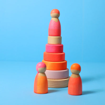 Grimm's | Small Conical Tower Neon Pink