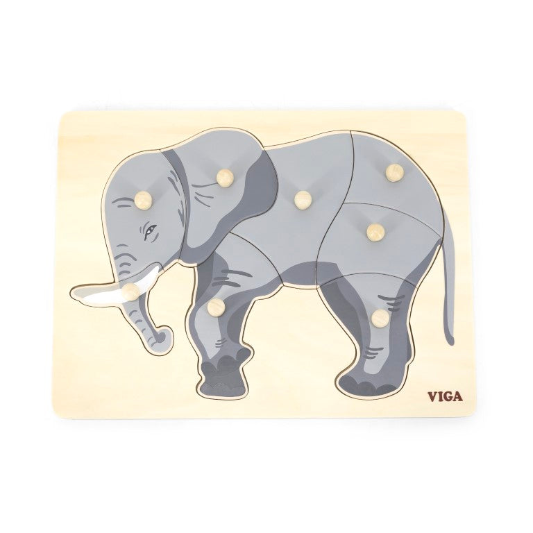 Wooden Montessori Puzzle - Elephant