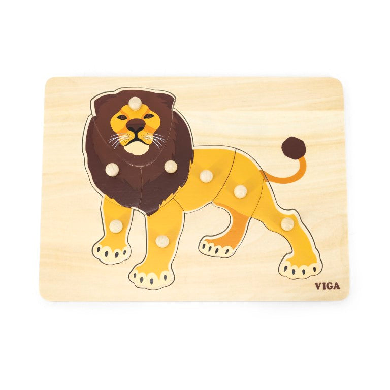 Wooden Montessori Puzzle - Lion