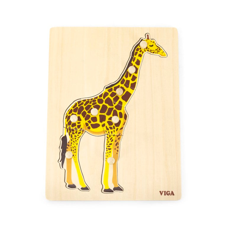Wooden Montessori Puzzle - Giraffe