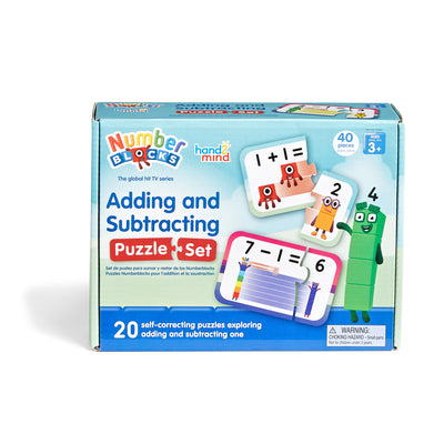 Number Blocks Adding and Subtracting Puzzle Set