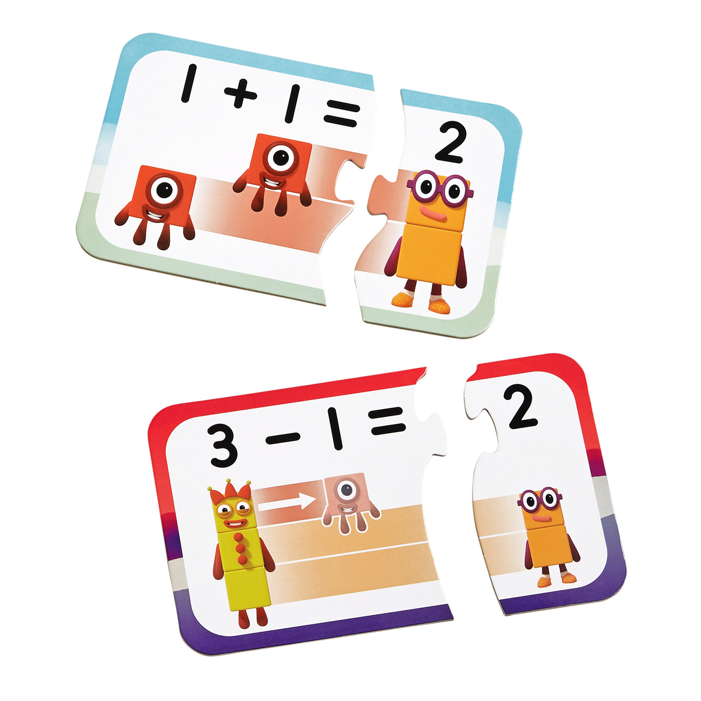 Number Blocks Adding and Subtracting Puzzle Set