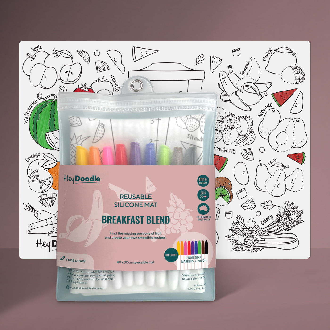 Reusable Silicone Drawing Mat: DRW | Breakfast Blend