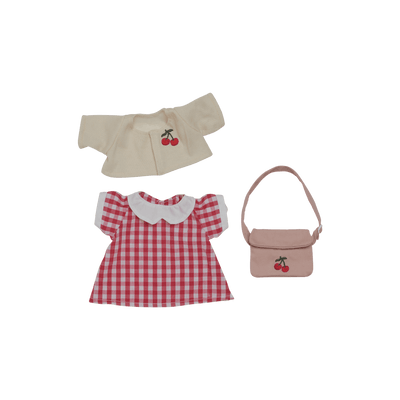 Olli Ella | Cherry Gingham Outfit Set Red by Olli Ella - Friends of K