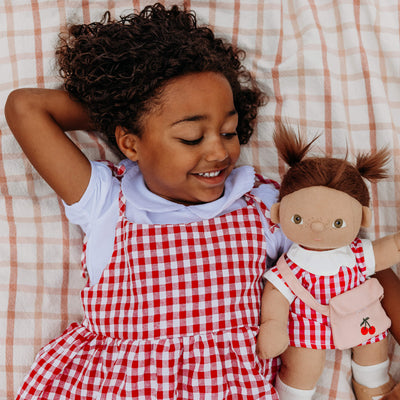 Olli Ella | Cherry Gingham Outfit Set Red by Olli Ella - Friends of K