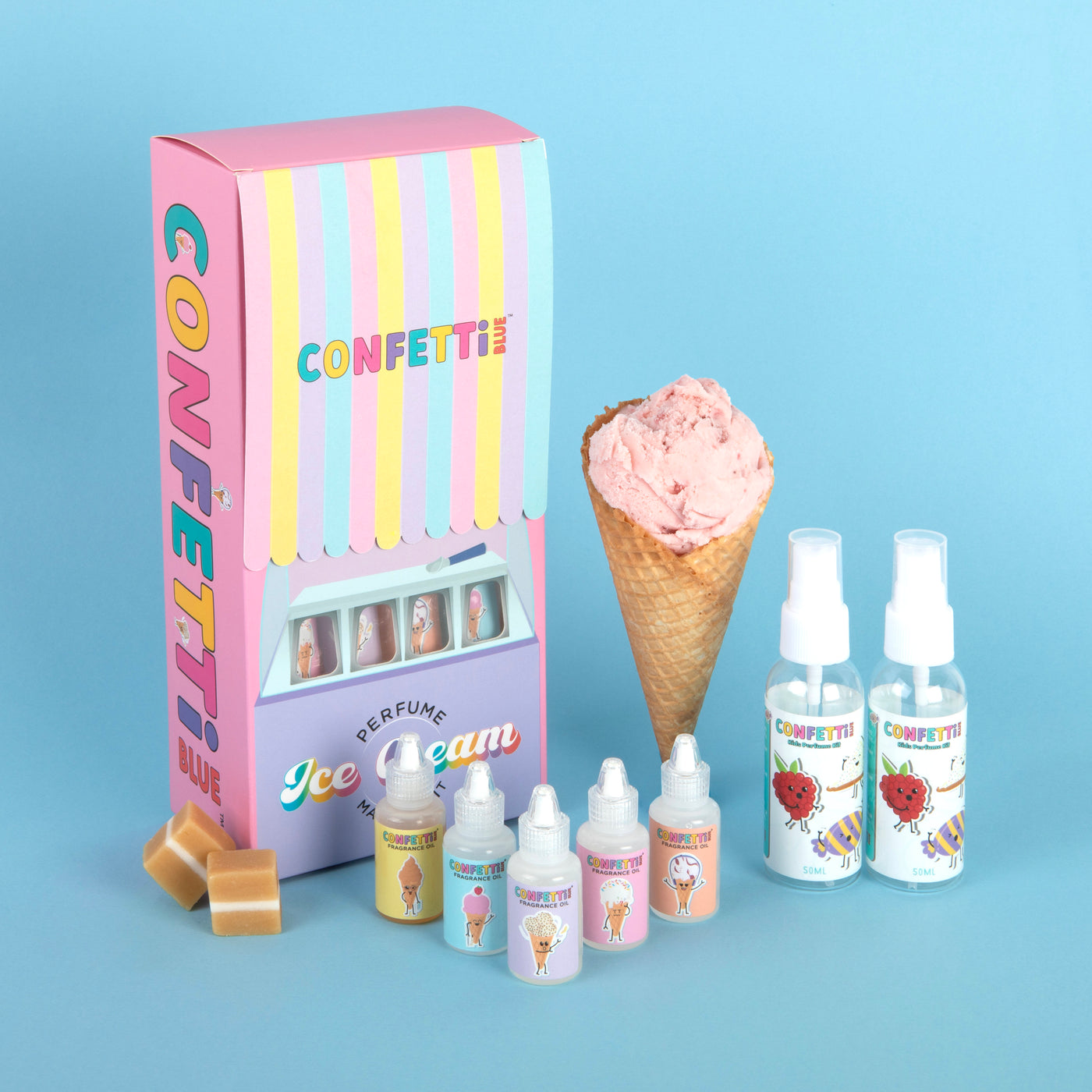 Confetti Blue | Ice Cream Scented Perfume Making Kit