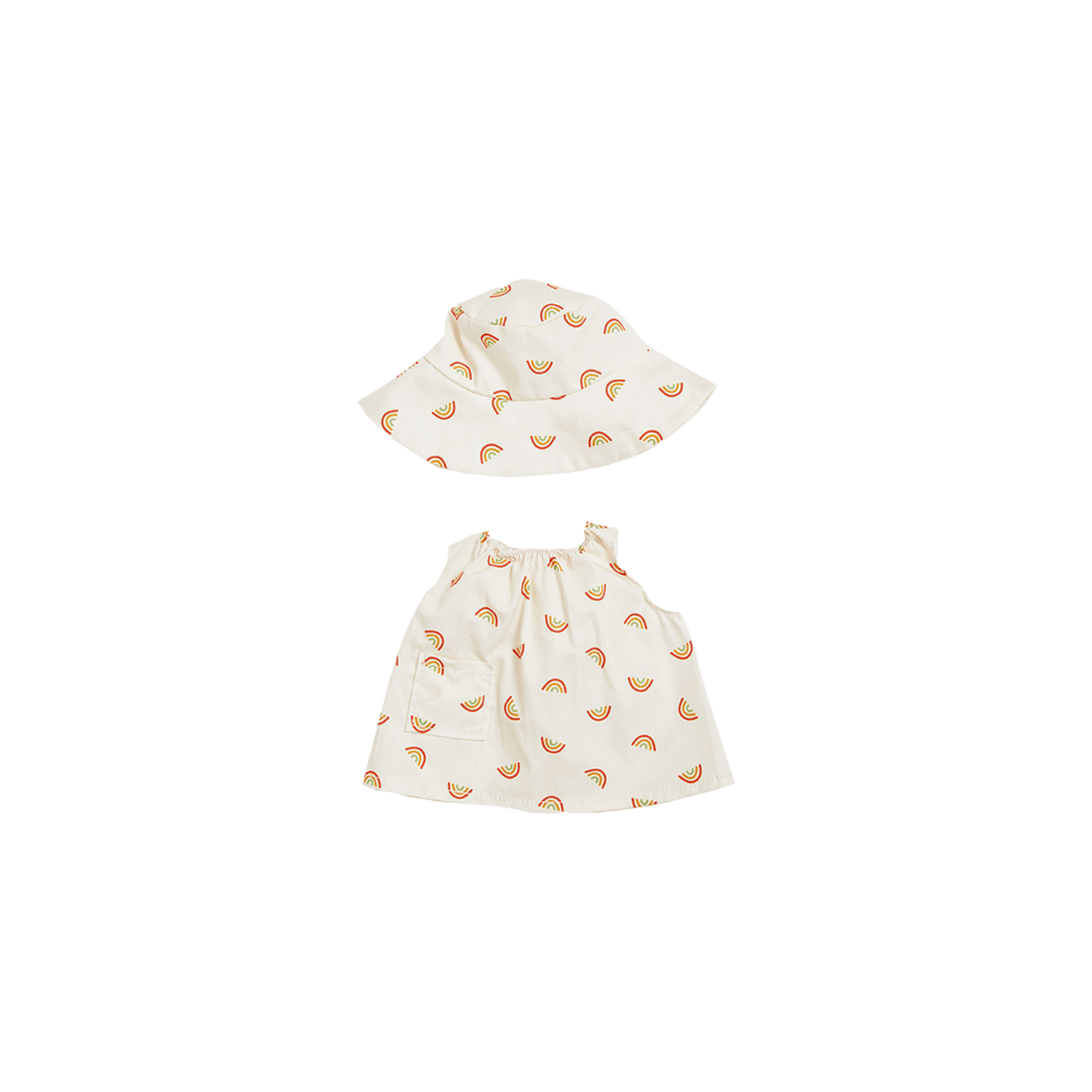 Olli Ella | Dinkum Dolls Cotton Una Rainbow Dress Set Ivory by Olli Ella - Friends of K