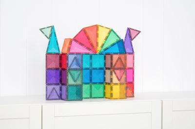 Connetix Tiles | Glitter Castle Pack 48pc by Connetix Magnetic Tiles - Friends of K