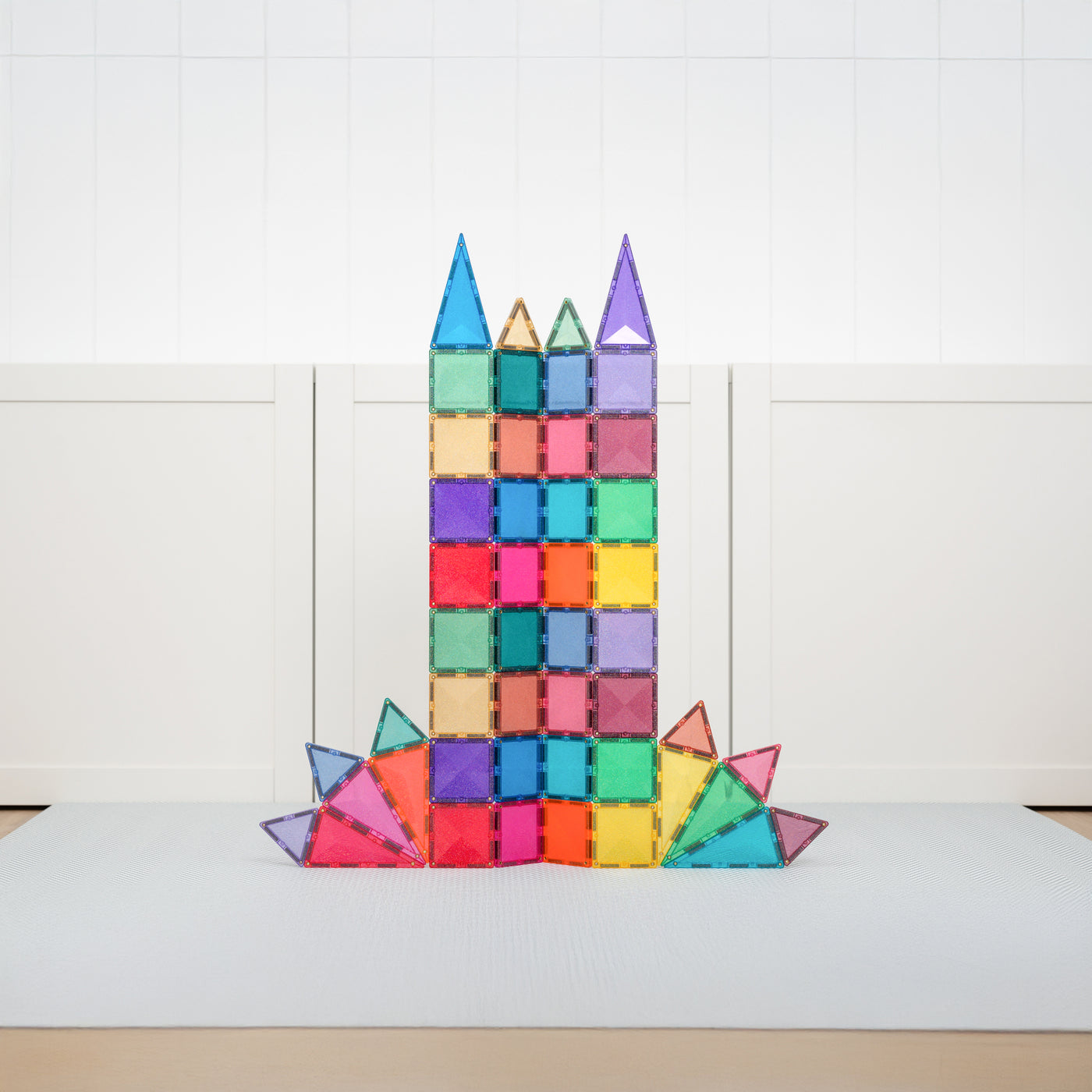 Connetix Tiles | Glitter Castle Pack 48pc by Connetix Magnetic Tiles - Friends of K