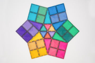 Connetix Tiles | Glitter Castle Pack 48pc by Connetix Magnetic Tiles - Friends of K
