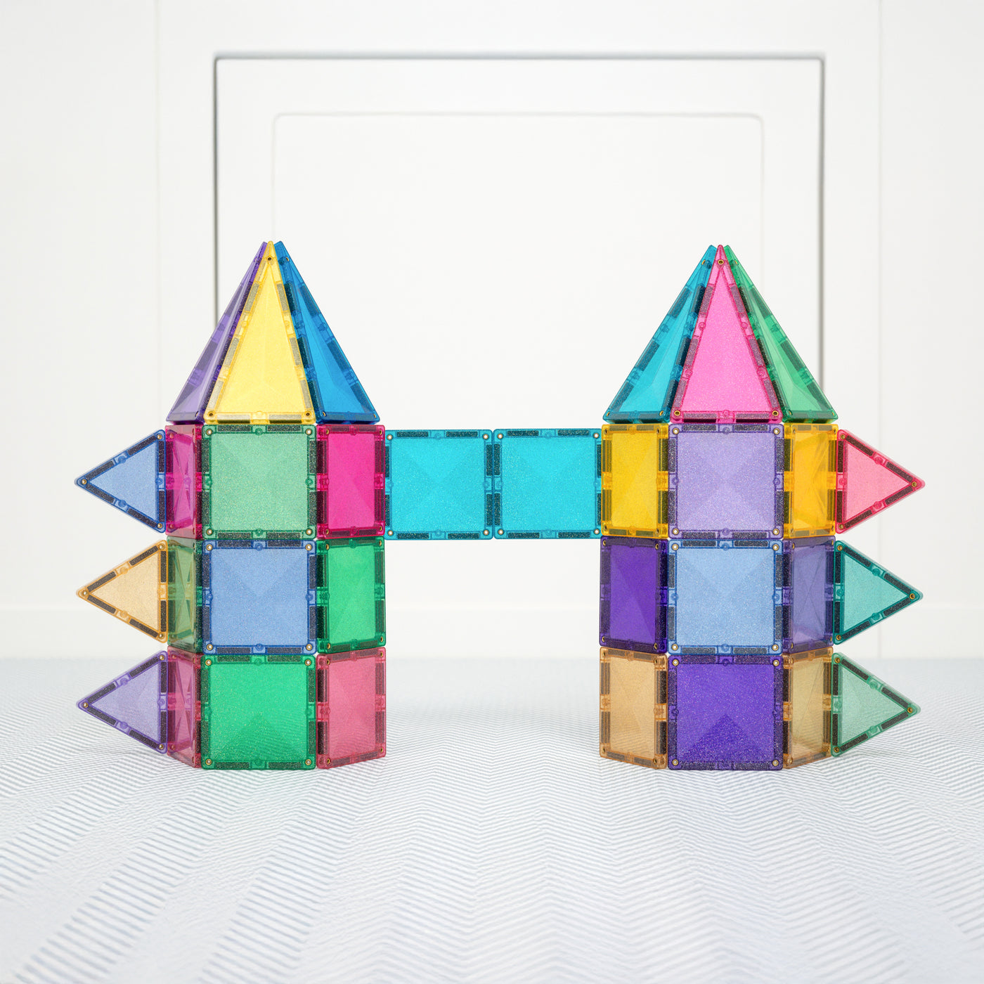 Connetix Tiles | Glitter Castle Pack 48pc by Connetix Magnetic Tiles - Friends of K