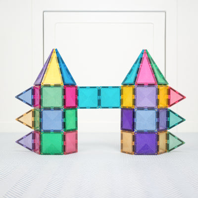 Connetix Tiles | Glitter Castle Pack 48pc by Connetix Magnetic Tiles - Friends of K