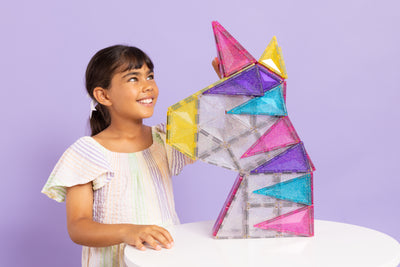 Connetix Tiles | Glitter Unicorn Pack 56pc by Connetix Magnetic Tiles - Friends of K