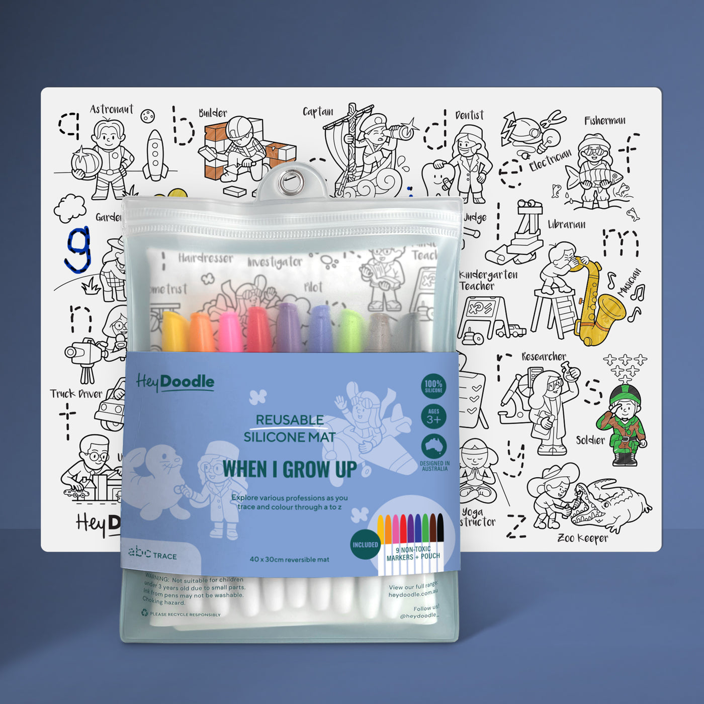 Reusable Silicone Drawing Mat: ABC | When I Grow Up