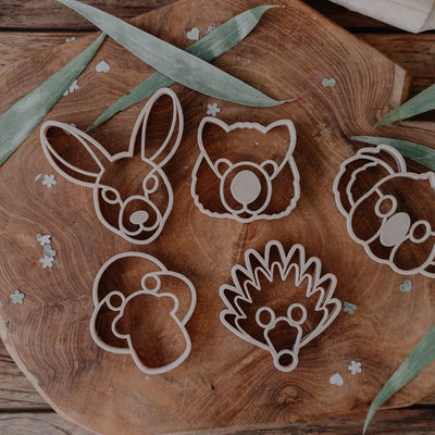 Aussie Animal Face Playdough  Eco Cutter Set