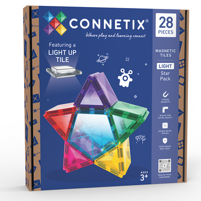 Connetix Tiles | Light Star Pack 28pc by Connetix Magnetic Tiles - Friends of K
