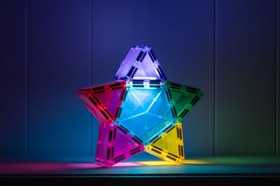 Connetix Tiles | Light Star Pack 28pc by Connetix Magnetic Tiles - Friends of K