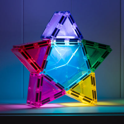 Connetix Tiles | Light Star Pack 28pc by Connetix Magnetic Tiles - Friends of K