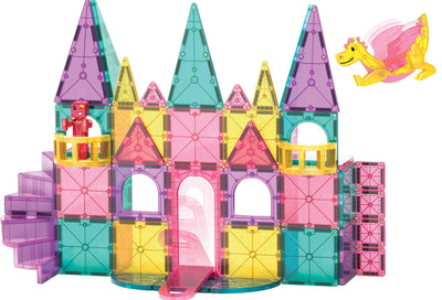 Magna-Tiles | Castle DLX + microMAGS (48 Piece Set)