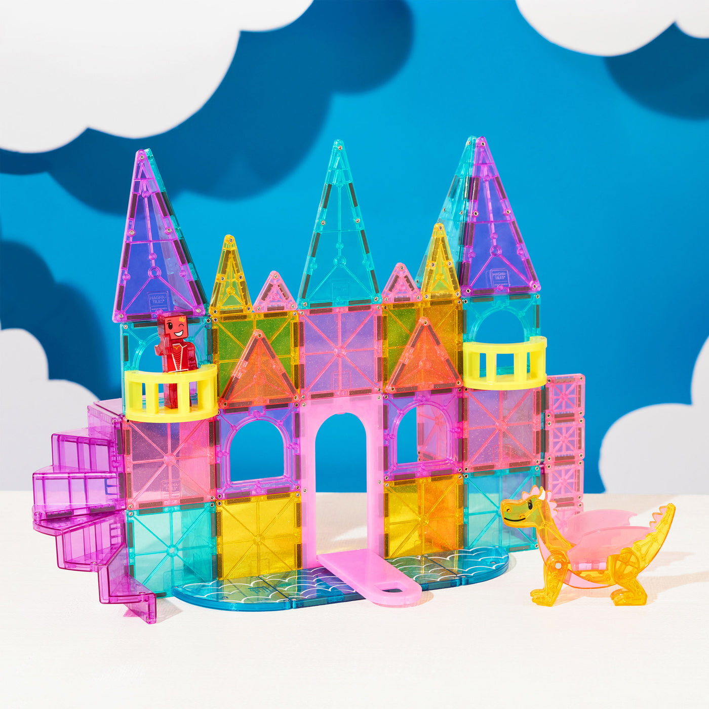 Magna-Tiles | Castle DLX + microMAGS (48 Piece Set)