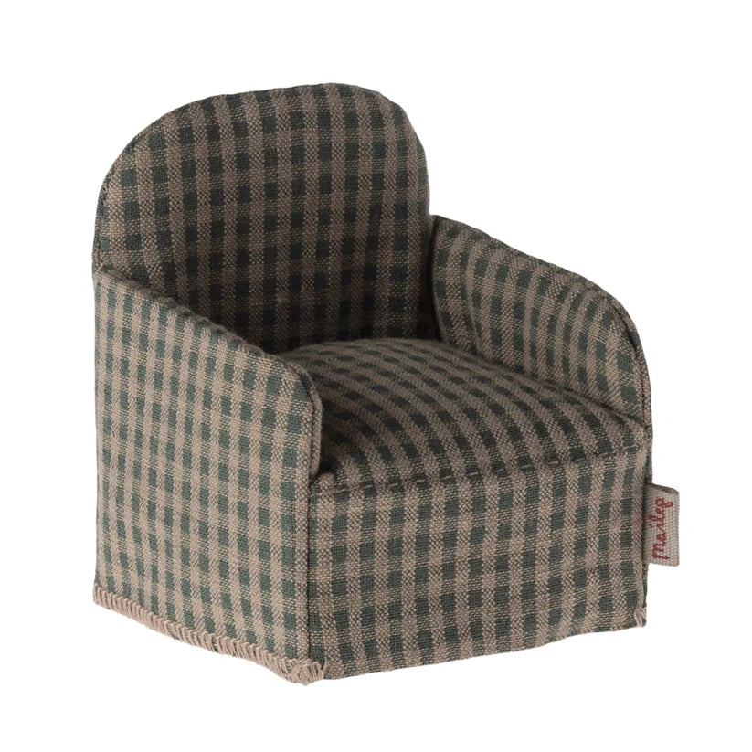 Chair Mouse Green Checker