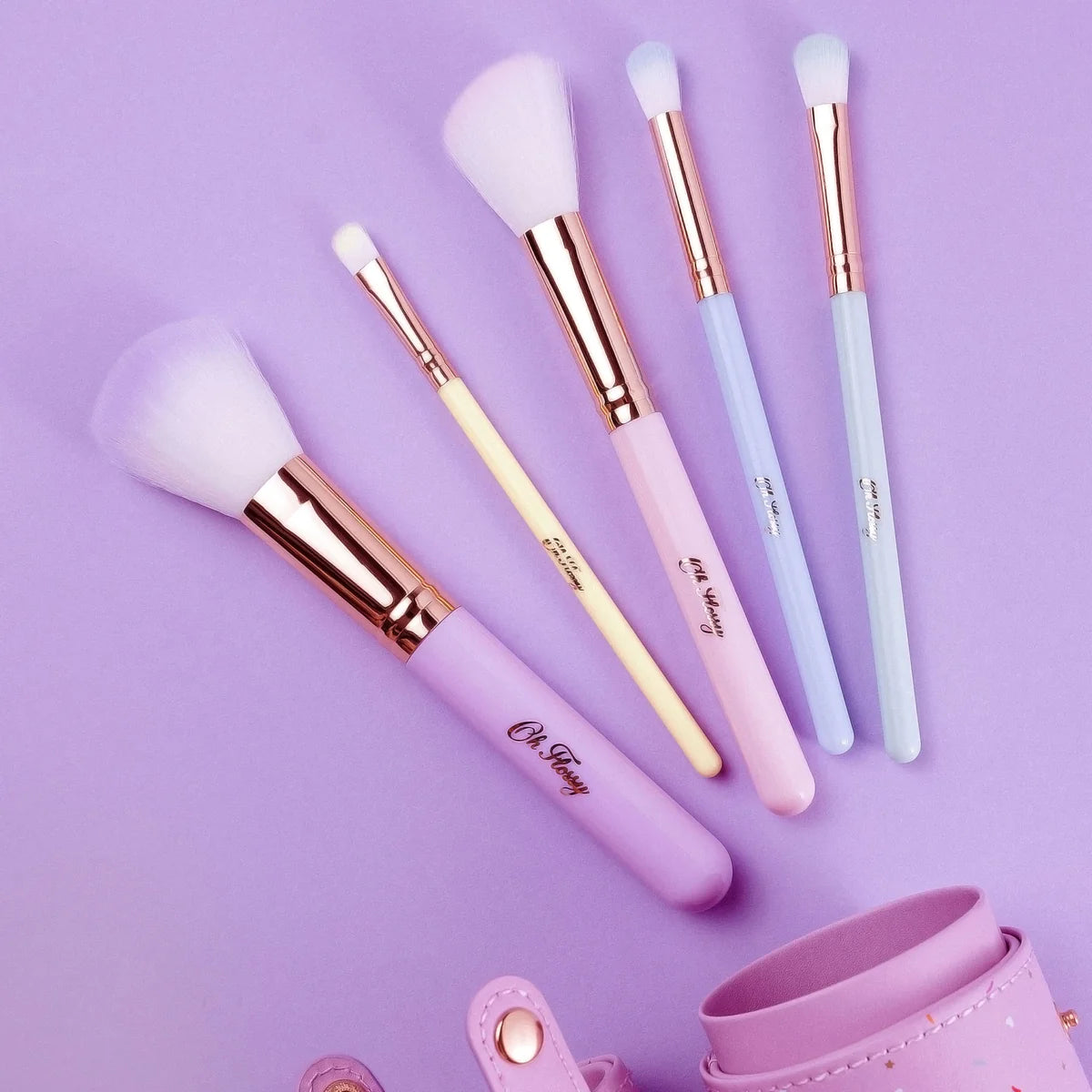 Oh Flossy | 5-Piece Rainbow Makeup Brush Set