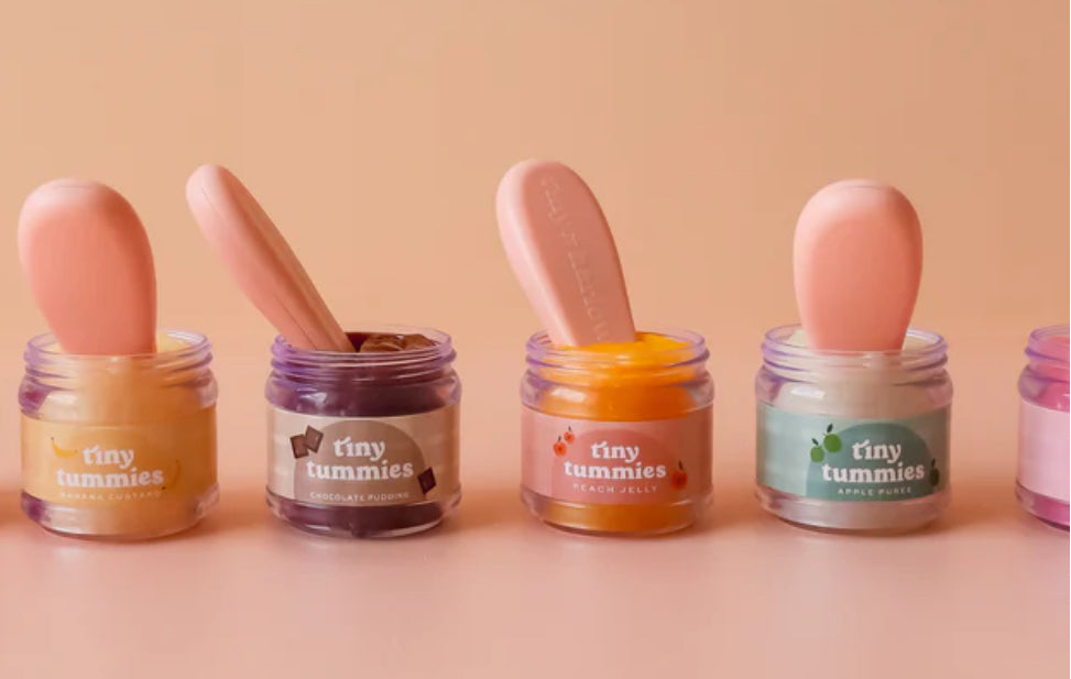 Tiny Tummies Food Jar and Spoon Set - LUCKY DIP (x2 Sets) by Tiny Harlow - Friends of K