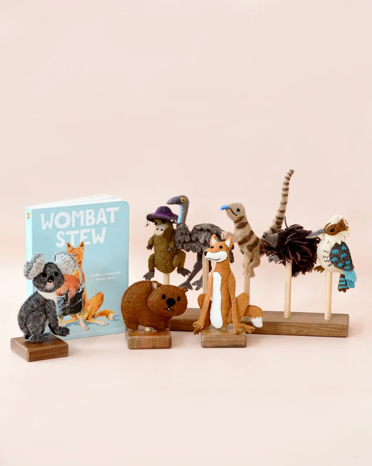 Tara Treasures | Wombat Stew® Finger Puppets Set by Tara Treasures - Friends of K