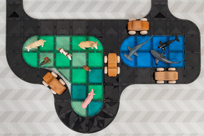 Connetix | Creative Roads Pack 48 pc by Connetix Magnetic Tiles - Friends of K