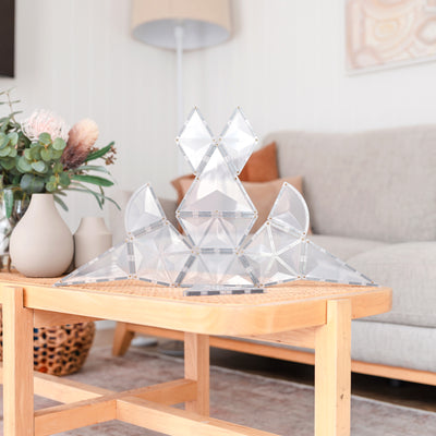 Connetix Tiles | Clear Shape Expansion Pack 24 pc by Connetix Magnetic Tiles - Friends of K