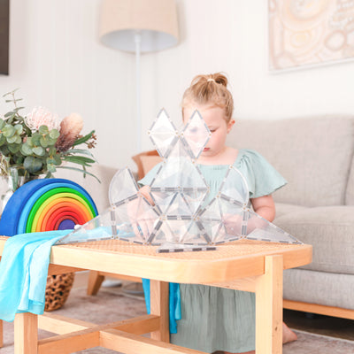 Connetix Tiles | Clear Shape Expansion Pack 24 pc by Connetix Magnetic Tiles - Friends of K