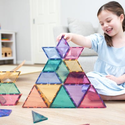 Connetix Tiles | Pastel Shape Expansion Pack 48 pc by Connetix Magnetic Tiles - Friends of K