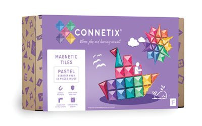 Connetix Tiles | Pastel Starter Pack 64 pc by Connetix Magnetic Tiles - Friends of K