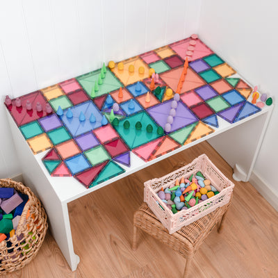 Connetix Tiles | Pastel Starter Pack 64 pc by Connetix Magnetic Tiles - Friends of K