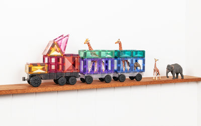 Connetix Tiles | Pastel Transport Pack 50pc by Connetix Magnetic Tiles - Friends of K