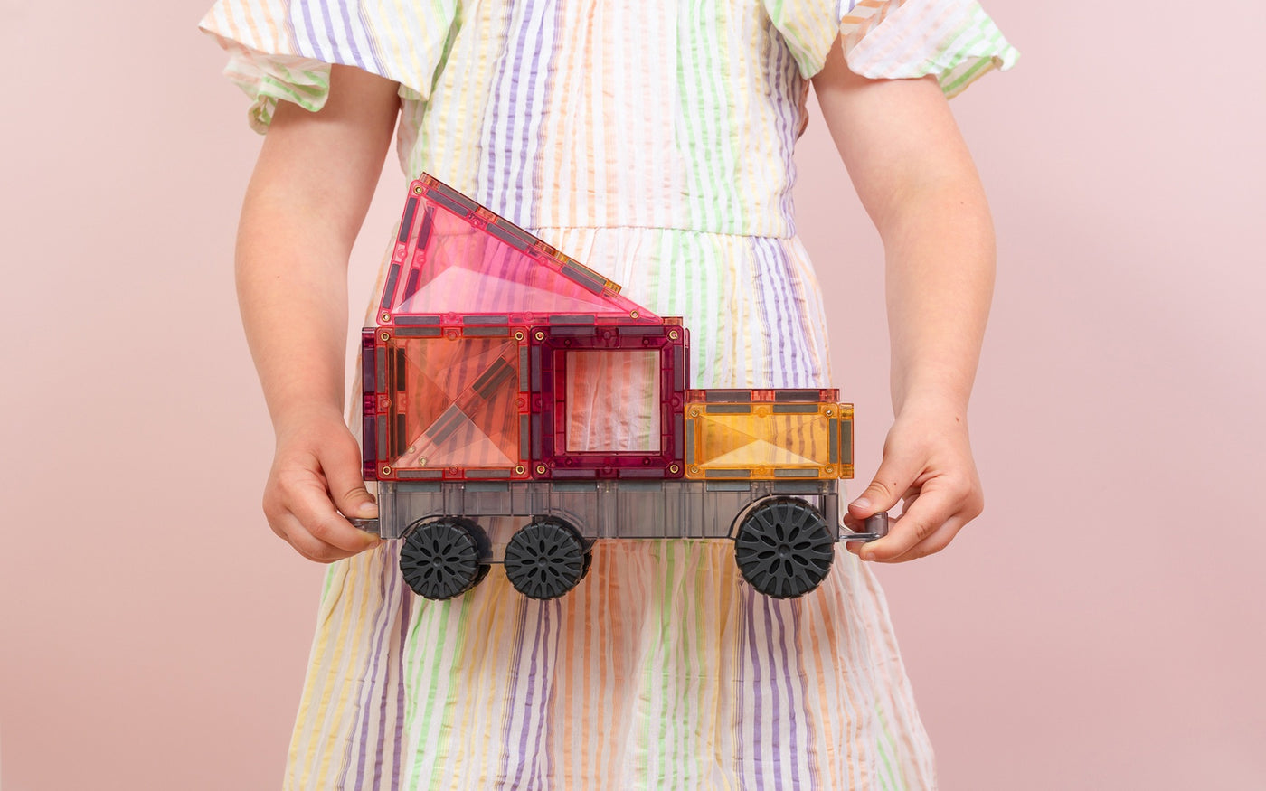 Connetix Tiles | Pastel Transport Pack 50pc by Connetix Magnetic Tiles - Friends of K