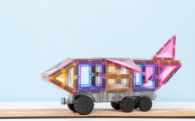 Connetix Tiles | Pastel Transport Pack 50pc by Connetix Magnetic Tiles - Friends of K