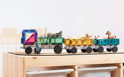 Connetix Tiles | Pastel Transport Pack 50pc by Connetix Magnetic Tiles - Friends of K