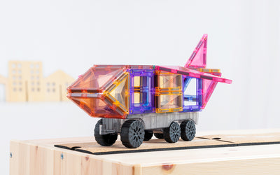 Connetix Tiles | Pastel Transport Pack 50pc by Connetix Magnetic Tiles - Friends of K