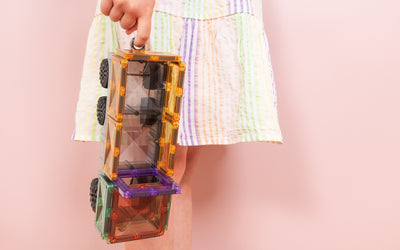 Connetix Tiles | Pastel Transport Pack 50pc by Connetix Magnetic Tiles - Friends of K