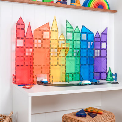 Connetix Tiles | Rainbow Creative Pack 102 pc by Connetix Magnetic Tiles - Friends of K