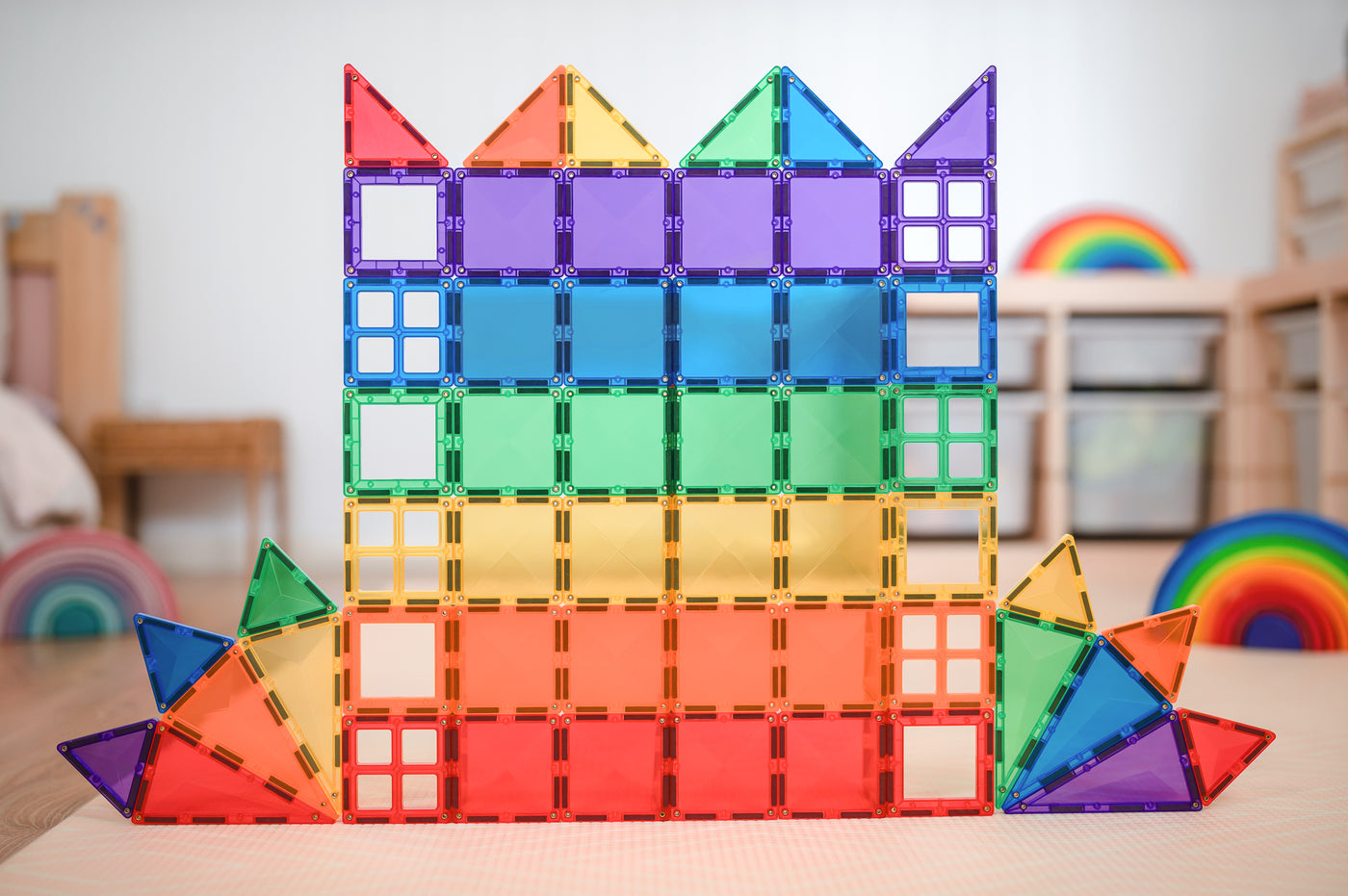 Connetix Tiles | Rainbow Starter Pack 60 pc by Connetix Magnetic Tiles - Friends of K