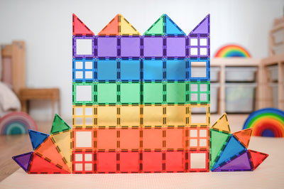 Connetix Tiles | Rainbow Starter Pack 60 pc by Connetix Magnetic Tiles - Friends of K