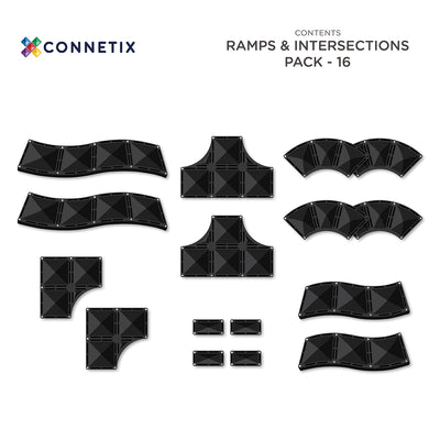 Connetix Tiles | Ramps & Intersections Pack 16pc by Connetix Magnetic Tiles - Friends of K