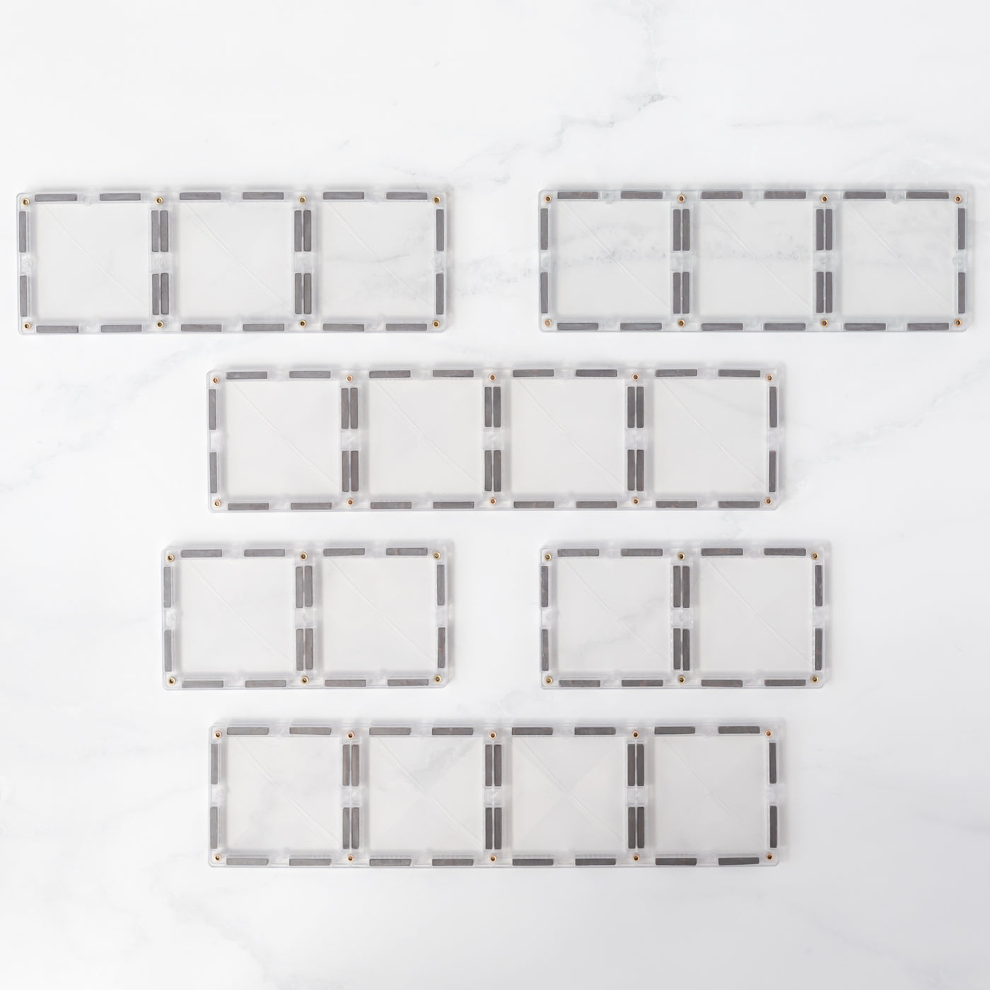 ConnetixTiles | Clear Rectangle Pack 12 pc by Connetix Magnetic Tiles - Friends of K