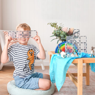 ConnetixTiles | Clear Rectangle Pack 12 pc by Connetix Magnetic Tiles - Friends of K