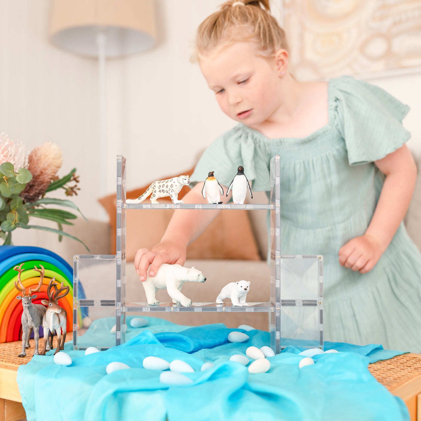 ConnetixTiles | Clear Rectangle Pack 12 pc by Connetix Magnetic Tiles - Friends of K