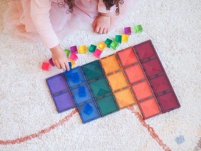 Connetix Tiles | Pastel Rectangle Pack 24pc by Connetix Magnetic Tiles - Friends of K