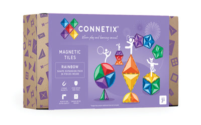 Connetix Tiles | Rainbow Shape Expansion Pack 36 pc (Damaged Box) by Connetix Magnetic Tiles - Friends of K